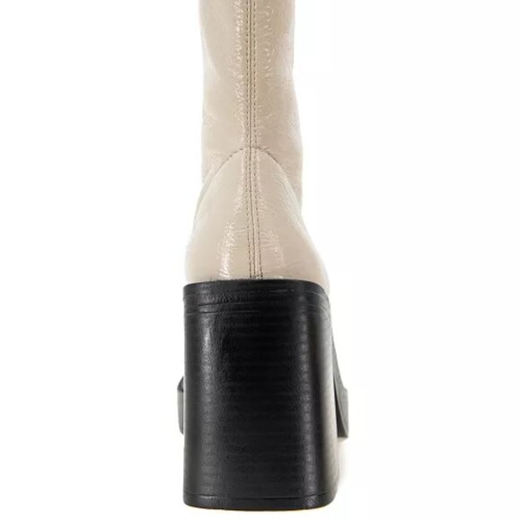 NEW KENNETH COLE NEW YORK Amber Heel Booties ecru for women 462tn - Picture 3 of 11